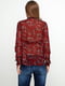 Блуза бордовая с цветочным принтом | 6542482 | фото 2