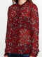 Блуза бордовая с цветочным принтом | 6542482 | фото 3