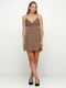 Сукня коричнева в горошок | 6542570