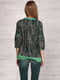 Блуза зелено-чорна з гудзиками | 6542757 | фото 2