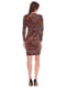 Сукня-футляр коричневого кольору в абстрактний принт | 6542843 | фото 2