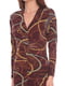 Сукня-футляр коричневого кольору в абстрактний принт | 6542843 | фото 3
