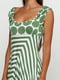 Сукня біло-зеленого кольору в смужку та горошок | 6542859 | фото 3