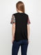 Блуза чорна з різнокольоровим принтом | 6543018 | фото 2