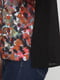 Блуза чорна з різнокольоровим принтом | 6543018 | фото 4