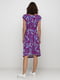 Сукня фіолетова з принтом | 6543101 | фото 2