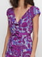 Сукня фіолетова з принтом | 6543101 | фото 3