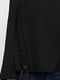 Блуза черная со шнуровкой | 6543544 | фото 4