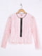 Блуза бело-розовая с принтом | 6543593