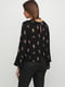 Блуза чорна з квітковим принтом | 6543609 | фото 2