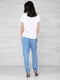 Білі штани з синім принтом | 6544495 | фото 2