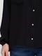 Блуза черная с пуговицами и карманом | 6544795 | фото 4