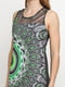 Платье серо-зеленое с принтом | 6544993 | фото 3