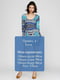 Сукня бірюзова з принтом | 6545000 | фото 4