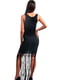 Сукня-міні чорного кольору з бахромою | 6545346 | фото 2
