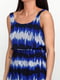 Сукня-максі синьо-сірого кольору в смужку | 6545598 | фото 3