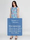 Сукня блакитна з принтом | 6545791 | фото 4
