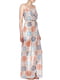 Сукня-максі білого кольору в геометричний принт помаранчевого і голубого кольору | 6545860 | фото 2