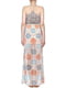 Сукня-максі білого кольору в геометричний принт помаранчевого і голубого кольору | 6545860 | фото 3