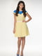 Сукня світло-жовтого кольору з блакитною кокеткою | 6545893 | фото 3