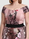 Платье розовое с принтом | 6545918 | фото 3