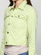 Куртка джинсова салатового кольору в горошок | 6545955 | фото 3