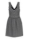 Сукня-міні чорно-білого кольору в смужку | 6545968 | фото 2