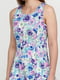 Сукня-міні фіолетово-синього кольору в квітковий принт | 6546199 | фото 3
