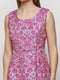 Платье розовое с принтом | 6546306 | фото 3