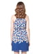 Сукня-міні голубого кольору в квітковий принт | 6546429 | фото 2