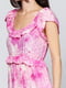 Платье розовое с принтом | 6546518 | фото 3