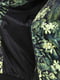 Бомбер черный с салатовым цветочным принтом | 6546547 | фото 4