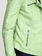Куртка шкіряна салатового кольору | 6546681 | фото 4