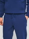 Сині спортивні утеплені штани на манжеті | 6547769 | фото 4