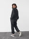 Черный утепленный спортивный костюм в технике тай-дай с принтом California: свитшот и джоггеры | 6547784 | фото 3