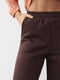 Теплые трикотажные темно-коричневые штаны | 6547786 | фото 4