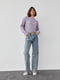 Укороченный фиолетовый джемпер в широкий рубчик | 6547796 | фото 2