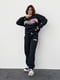 Кремовый спортивный костюм на флисе с принтом Fullerton California: свитшот и джоггеры | 6547811 | фото 2