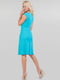 Платье голубое с воланами и ремешком | 382703 | фото 3