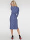 Сукня А-силуету синя у горошок | 6383516 | фото 4
