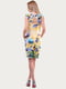 Сукня жовто-блакитна з квітковим принтом | 6383535 | фото 5