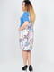 Сукня-футляр блакитна з квітковим принтом | 6383597 | фото 3
