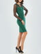 Платье-футляр зеленое-черное | 6383674 | фото 2