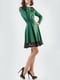 Платье А-силуэта зелено-черное | 6383678 | фото 2