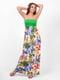Сукня А-силуету зелена з квітковим принтом | 6383709 | фото 4