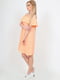 Платье А-силуэта персикового цвета | 6383739 | фото 4