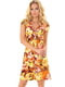 Сукня помаранчева з квітковим принтом | 6383759 | фото 5