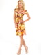 Сукня помаранчева з квітковим принтом | 6383759 | фото 2