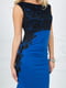 Платье-футляр сине-черное | 6383778 | фото 4
