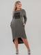 Сукня А-силуету сіра з принтом | 6383818 | фото 3